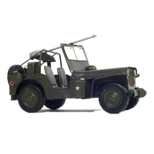 1941 Willys MB Overland Jeep Yeşil Metal El Yapımı
