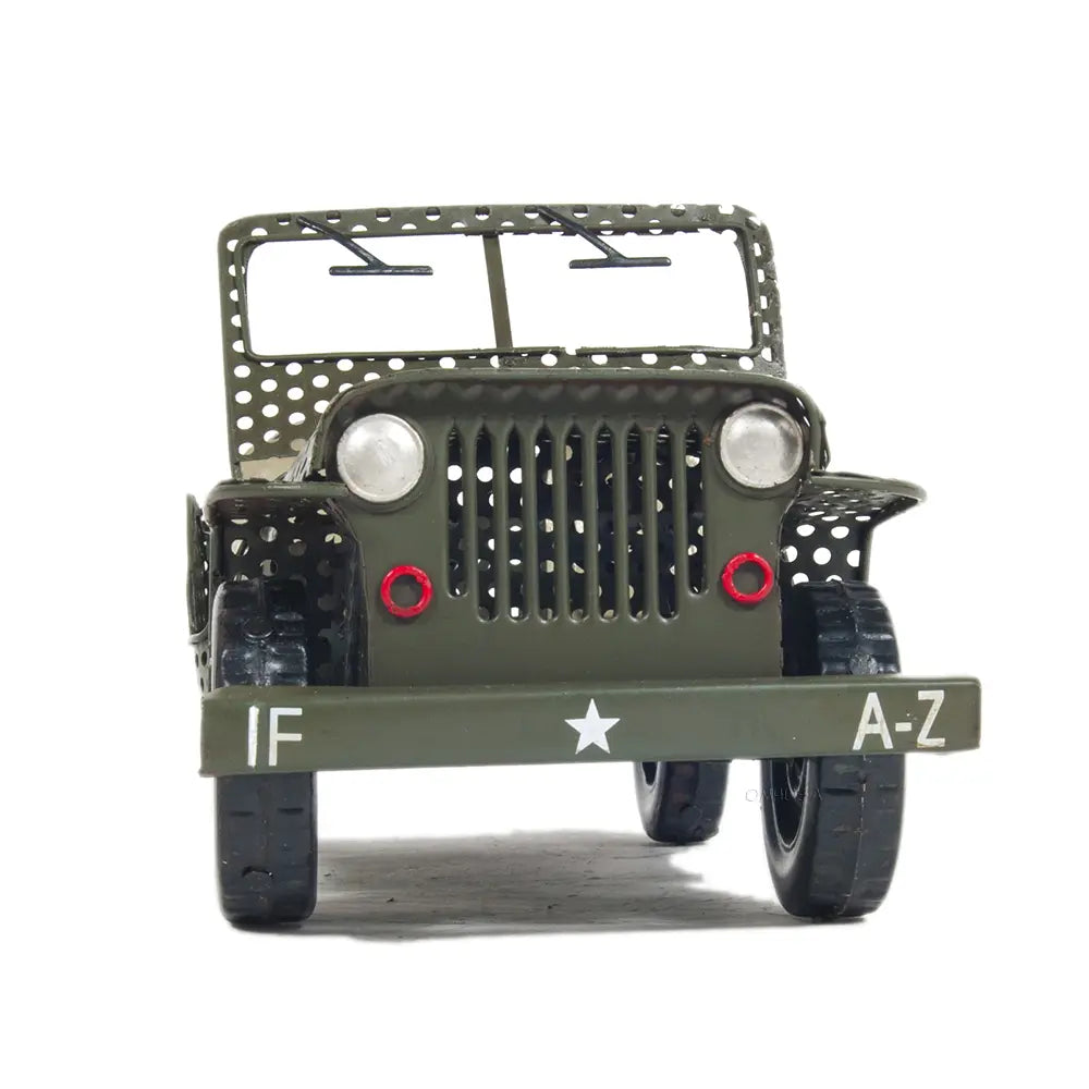 Modèle de Jeep Willys CJ-2A Overland de 1945 à châssis ouvert