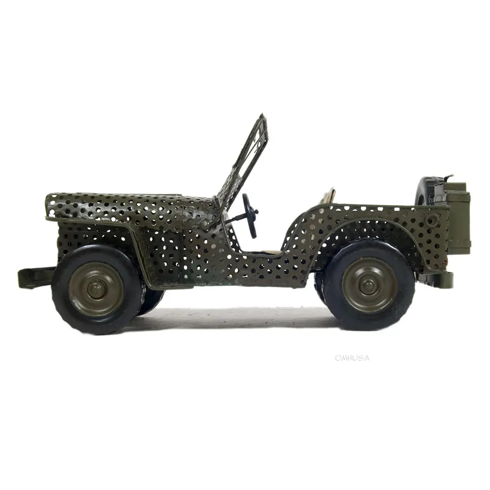 Modèle de Jeep Willys CJ-2A Overland de 1945 à châssis ouvert