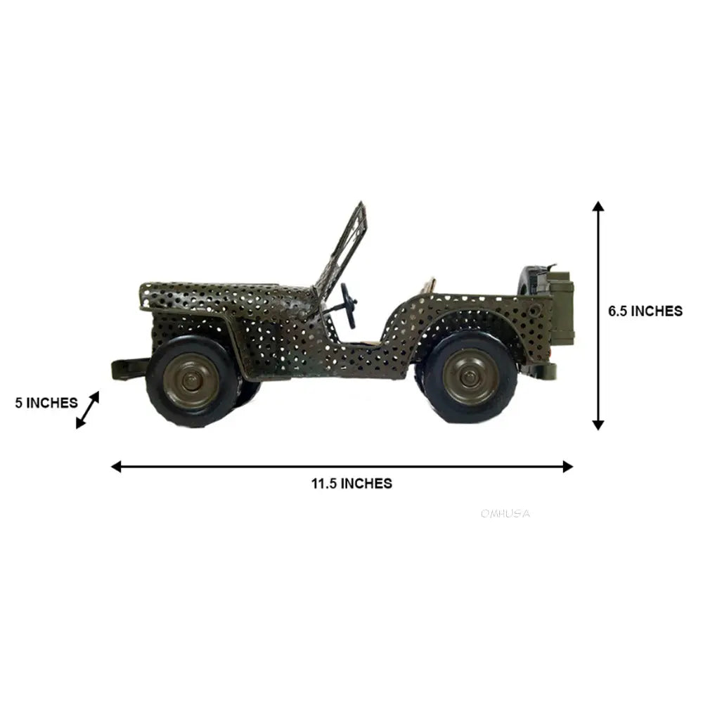 Modèle de Jeep Willys CJ-2A Overland de 1945 à châssis ouvert