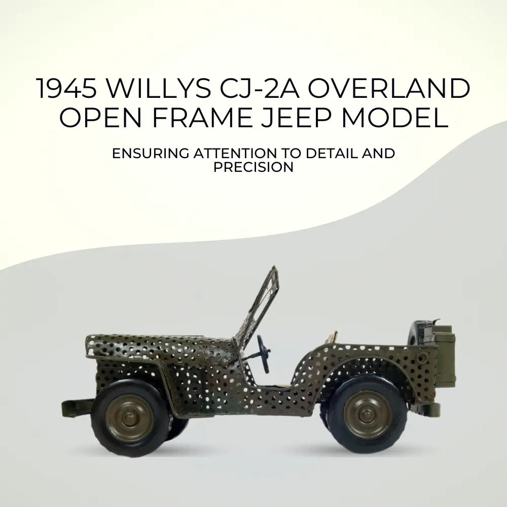 Modèle de Jeep Willys CJ-2A Overland de 1945 à châssis ouvert