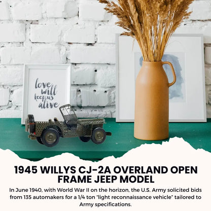 Modèle de Jeep Willys CJ-2A Overland de 1945 à châssis ouvert