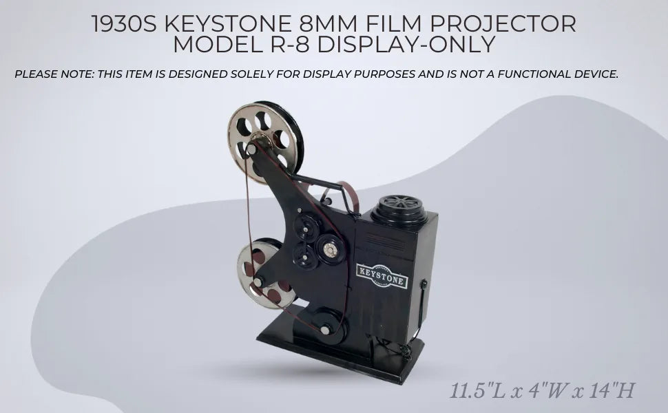 1930s Keystone 8mm Film Projector Model R-8 Display-Only