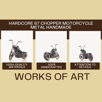 Hardcore 67 Chopper Motorcycle Metal Handmade
