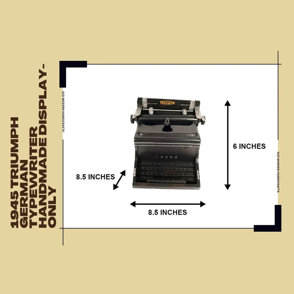 1945 Triumph German Typewriter Handmade Display-Only