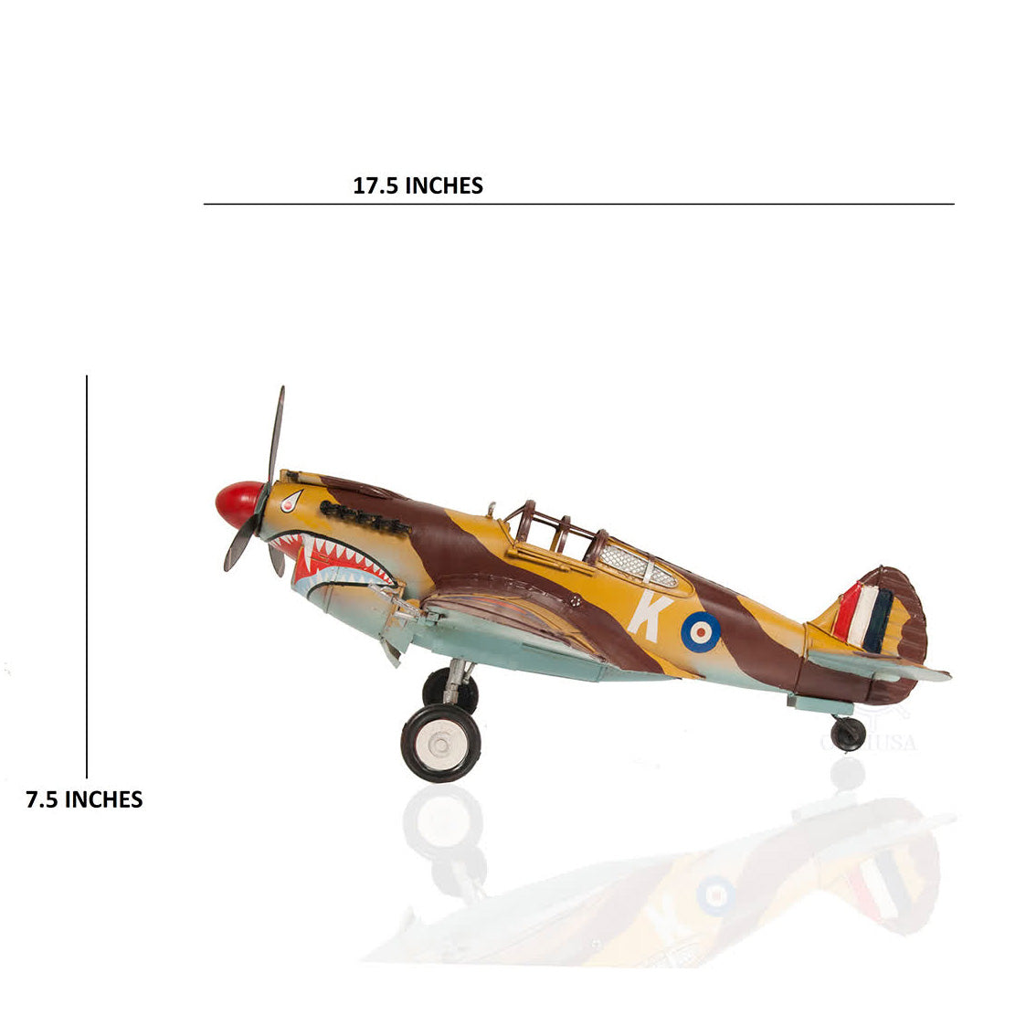 1941 Curtiss Hawk 81A Metal Handmade Scaled Model