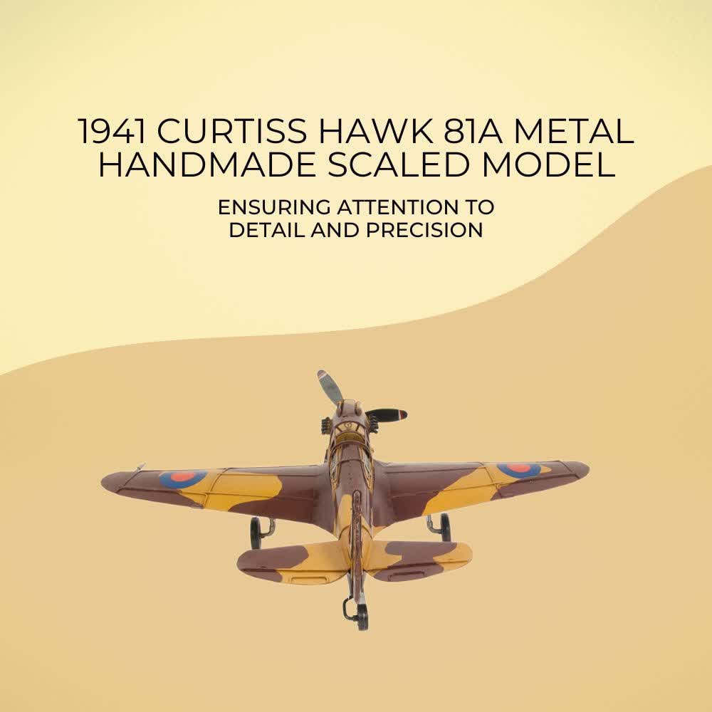 1941 Curtiss Hawk 81A Metal Handmade Scaled Model