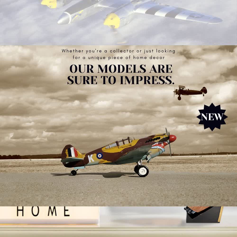1941 Curtiss Hawk 81A Metal Handmade Scaled Model