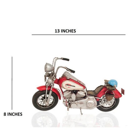 Red Harley-Davidson Motorcycle Metal Handmade