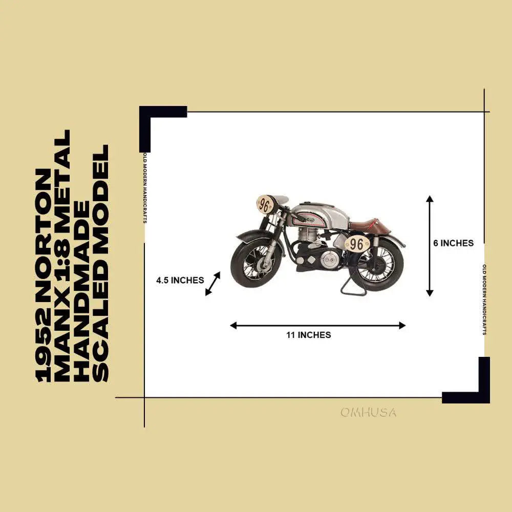 1952 Norton Manx 1:8 Metal Handmade Scaled Model