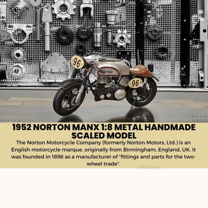 1952 Norton Manx 1:8 Metal Handmade Scaled Model