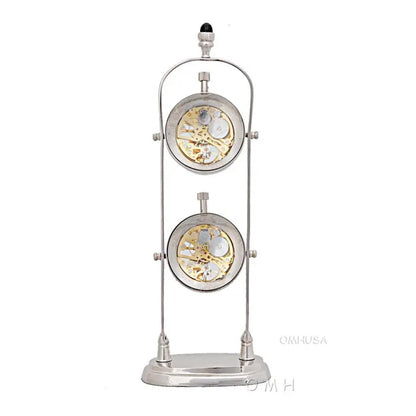 Brass See Thru Clock Double