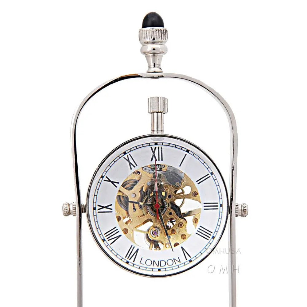 Brass See Thru Clock Double