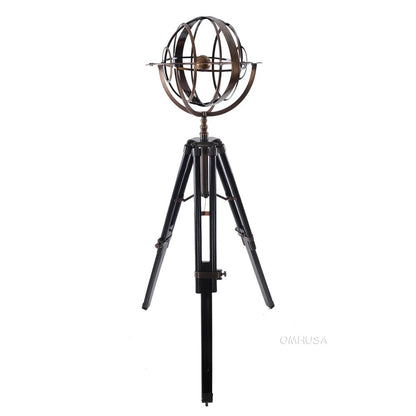 Brass Armillary With Wood Stand