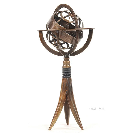 Brass Armillary On Horn Stand