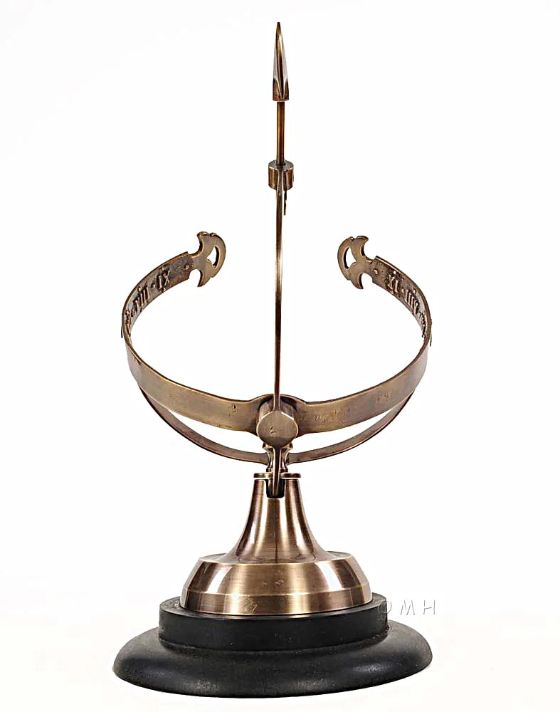Sphère Armillaire en Laiton sur Socle en Bois