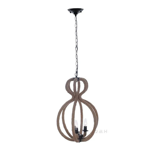 Rope Pendant Lamp - 3 Bulbs