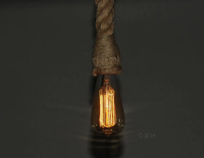 Rope Pendant Lamp - Single Bulb