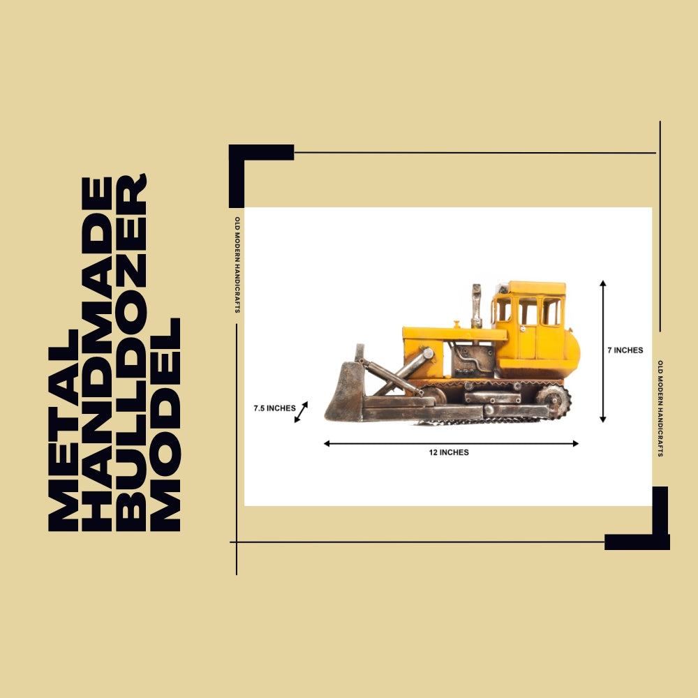 Metal Handmade Bulldozer Model