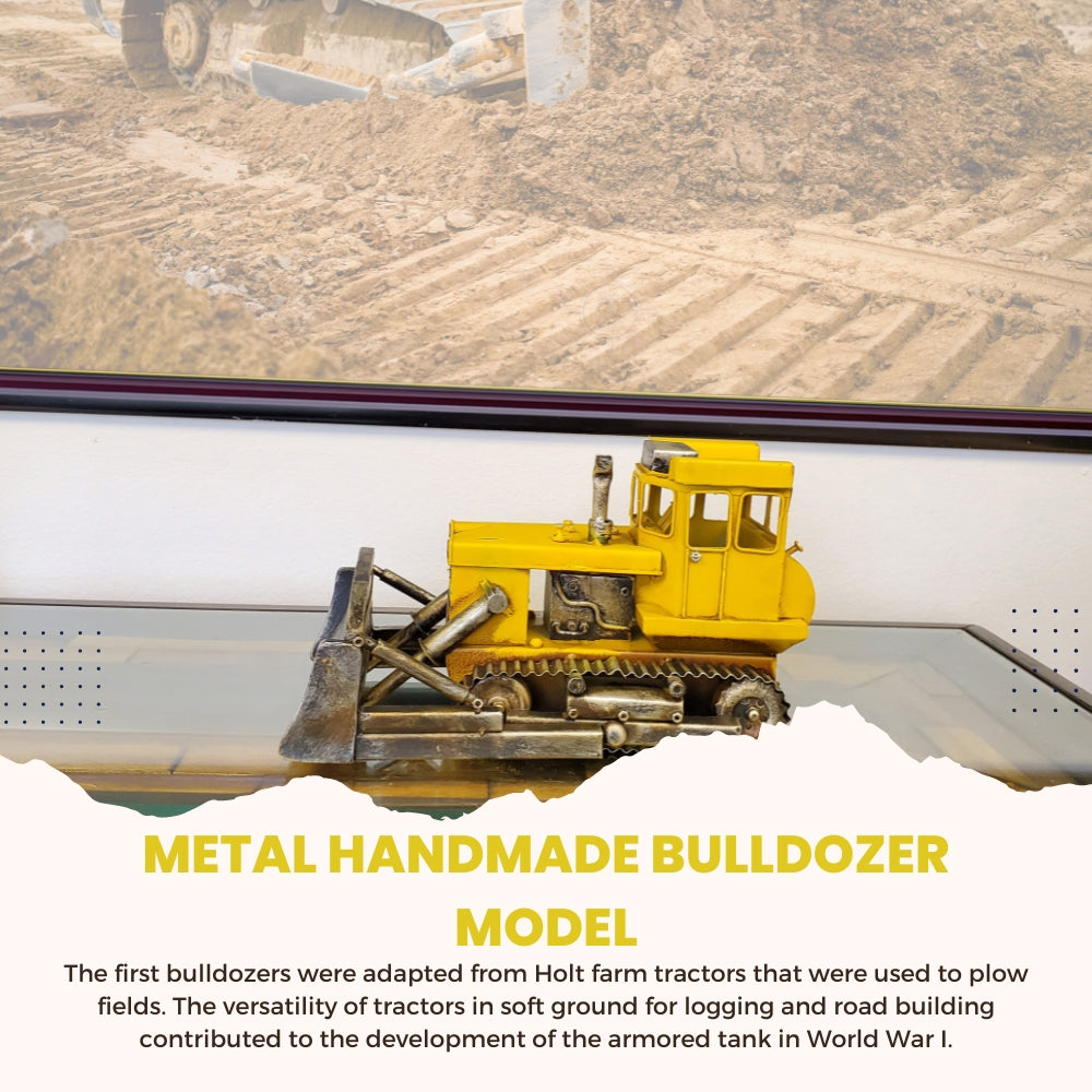 Metal Handmade Bulldozer Model