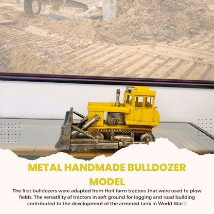 Metal Handmade Bulldozer Model