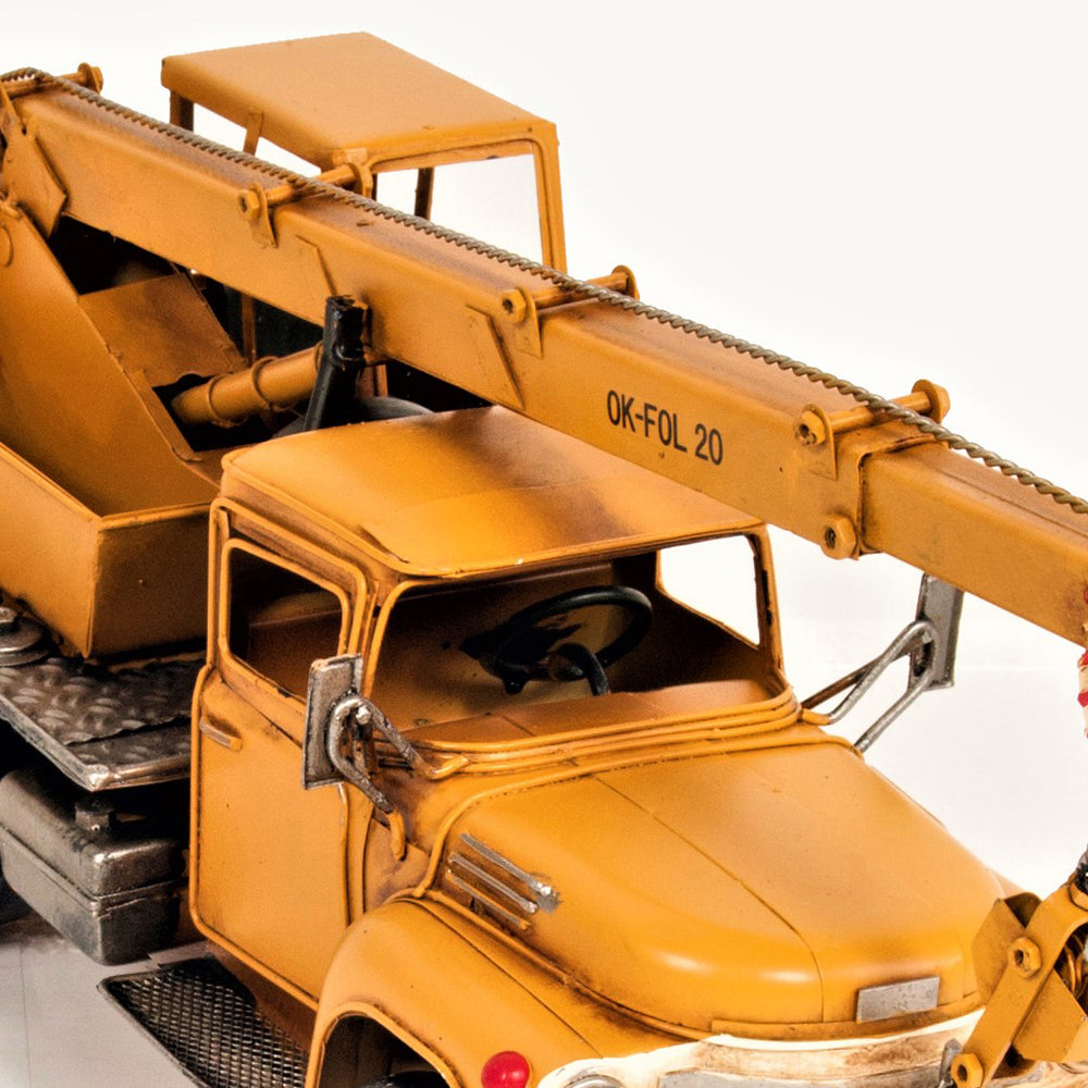 Metal Handmade Crane Truck Model
