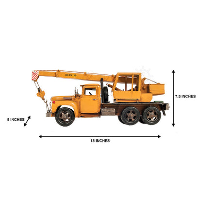 Metal Handmade Crane Truck Model