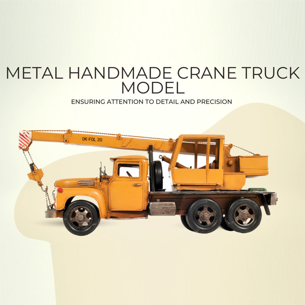 Metal Handmade Crane Truck Model