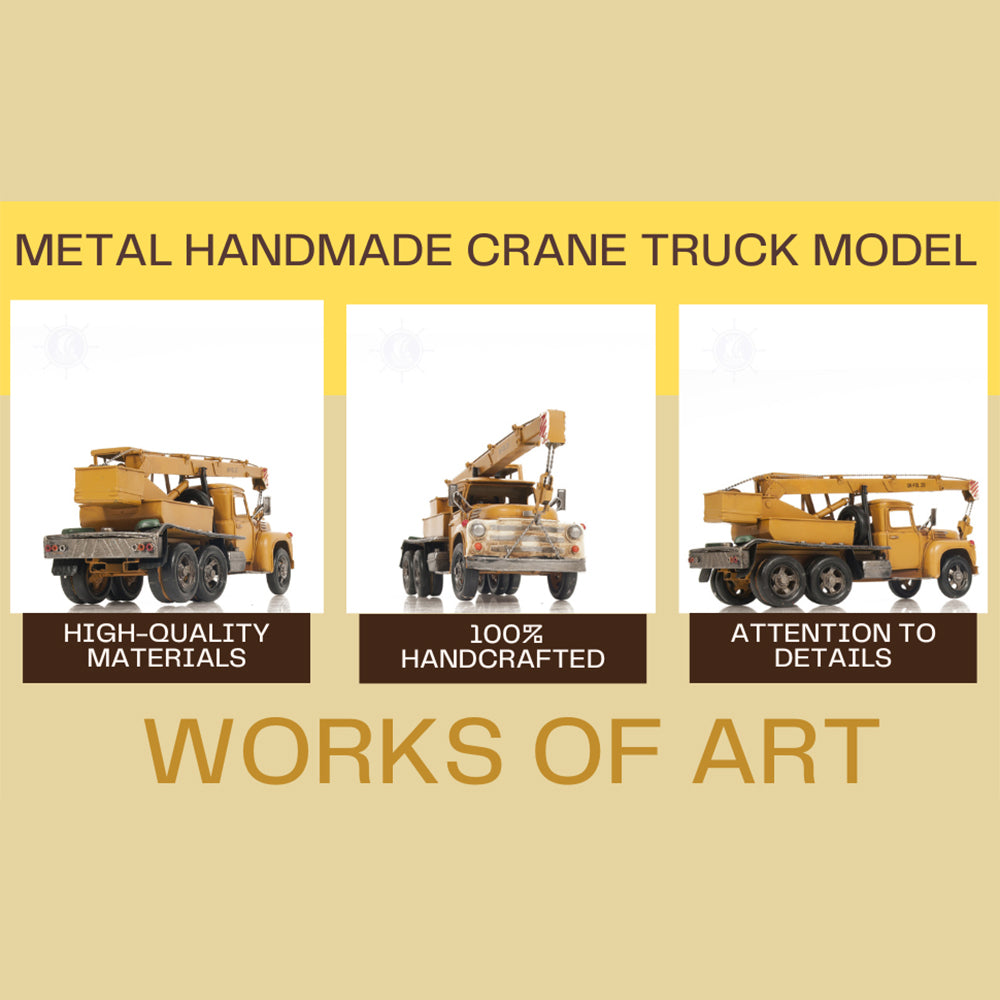 Metal Handmade Crane Truck Model