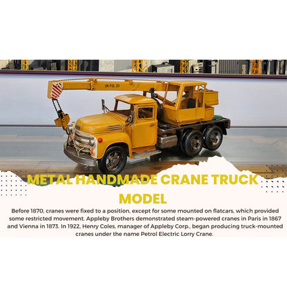 Metal Handmade Crane Truck Model