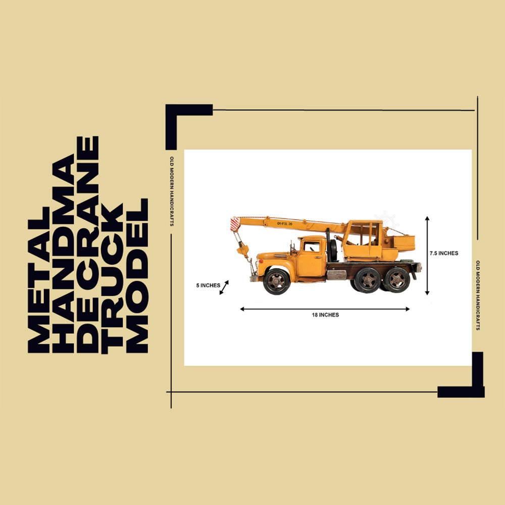 Metal Handmade Crane Truck Model