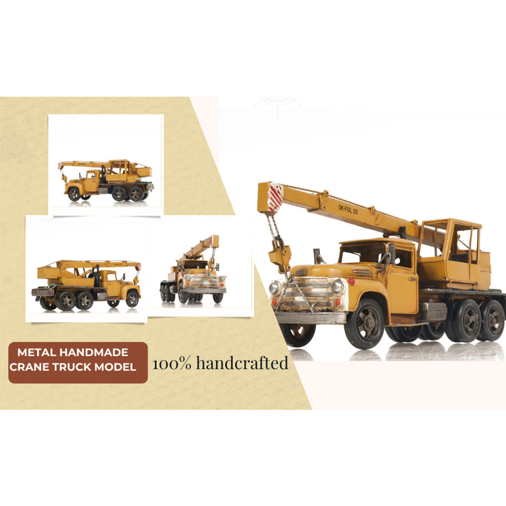 Metal Handmade Crane Truck Model