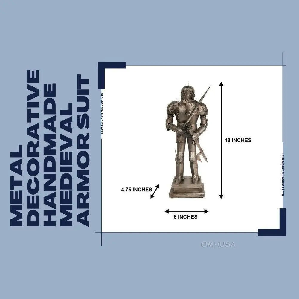 Metal Decorative Medieval Knight Suit of Armor