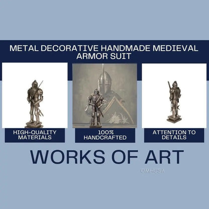Metal Decorative Medieval Knight Suit of Armor