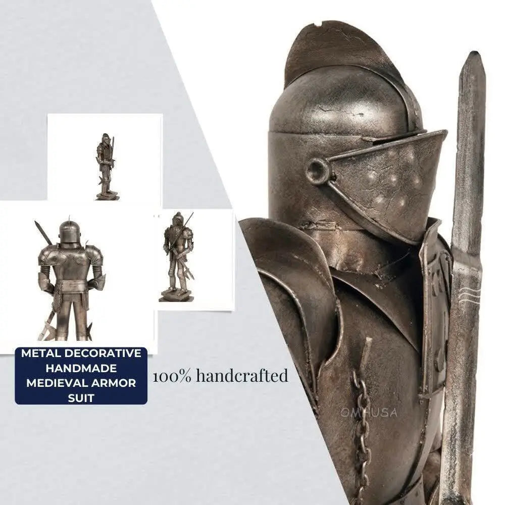 Metal Decorative Medieval Knight Suit of Armor