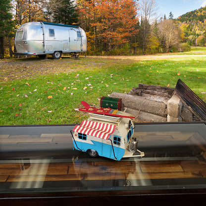 Classic Camper with photo frame piggy bank Metal