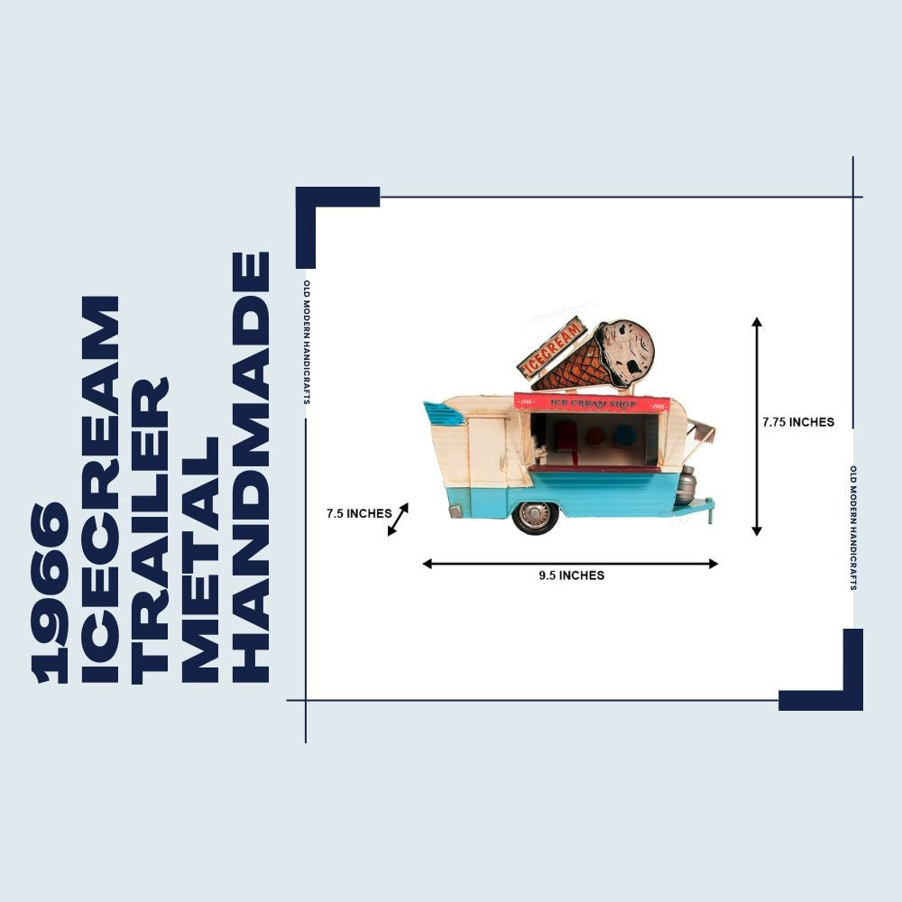 1966 Icecream Trailer Metal Handmade