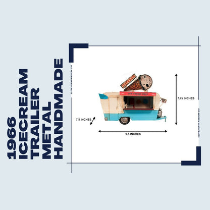 1966 Icecream Trailer Metal Handmade