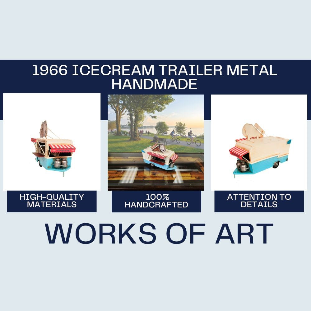 1966 Icecream Trailer Metal Handmade