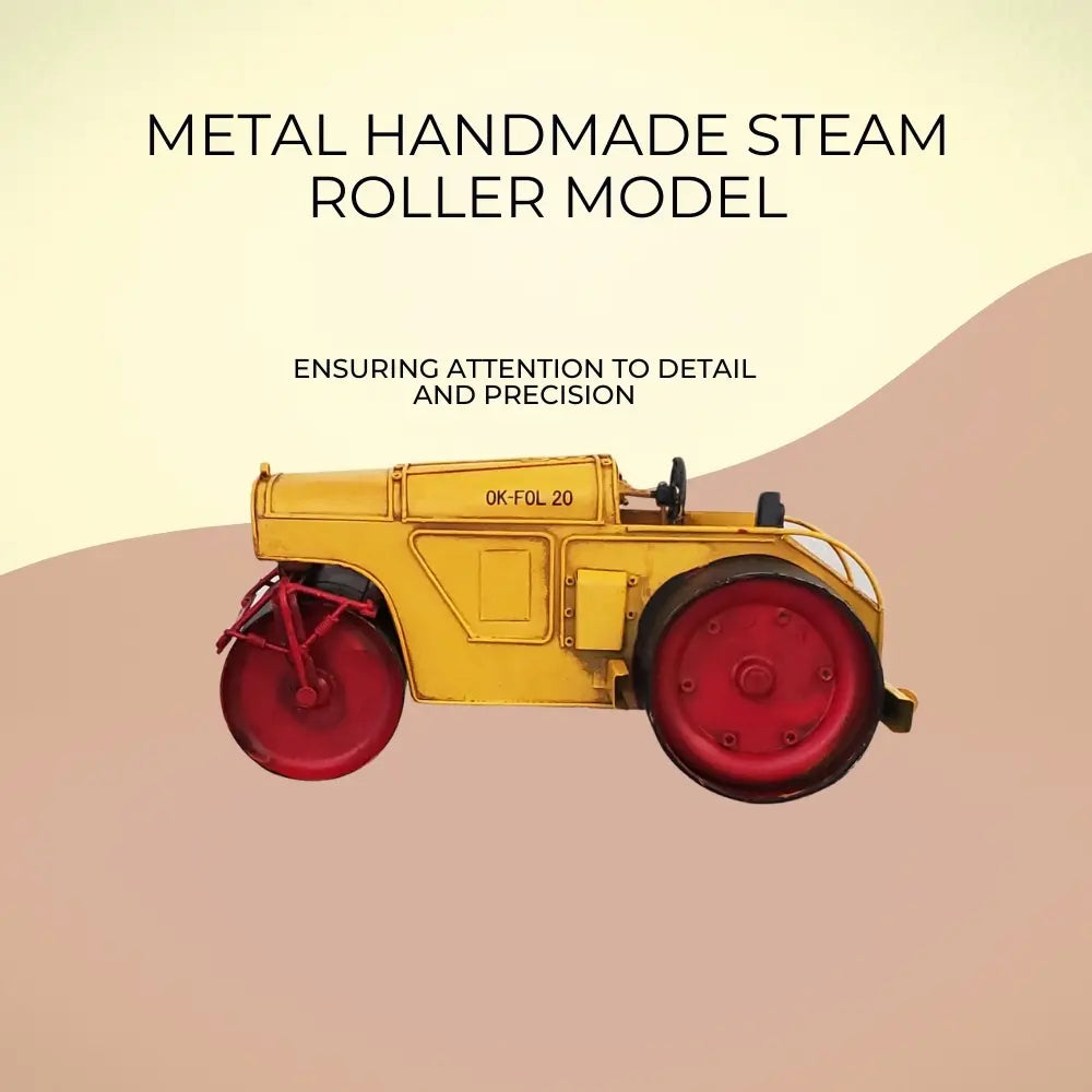 Metal Handmade Steam Roller Model