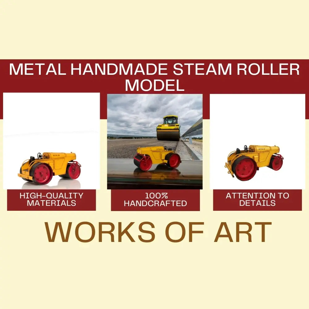 Metal Handmade Steam Roller Model