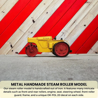 Metal Handmade Steam Roller Model