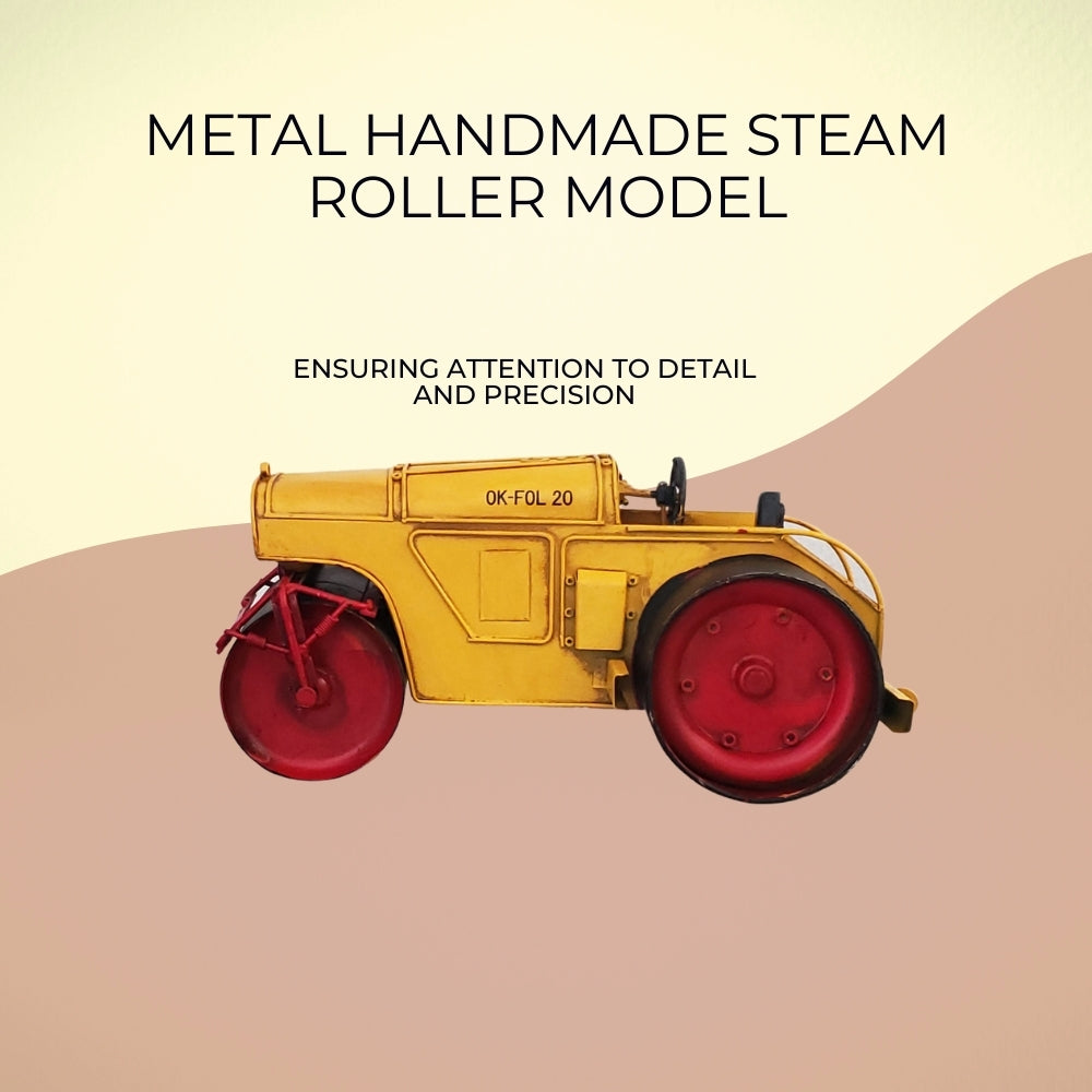 Metal Handmade Steam Roller Model