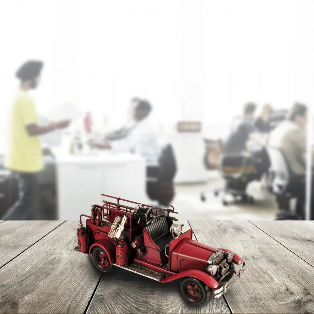 Handmade 1910s Fire Engine Truck Model