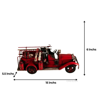 Handmade 1910s Fire Engine Truck Model