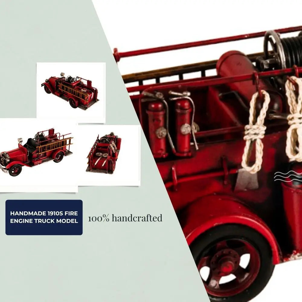Handmade 1910s Fire Engine Truck Model