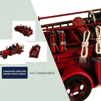 Handmade 1910s Fire Engine Truck Model