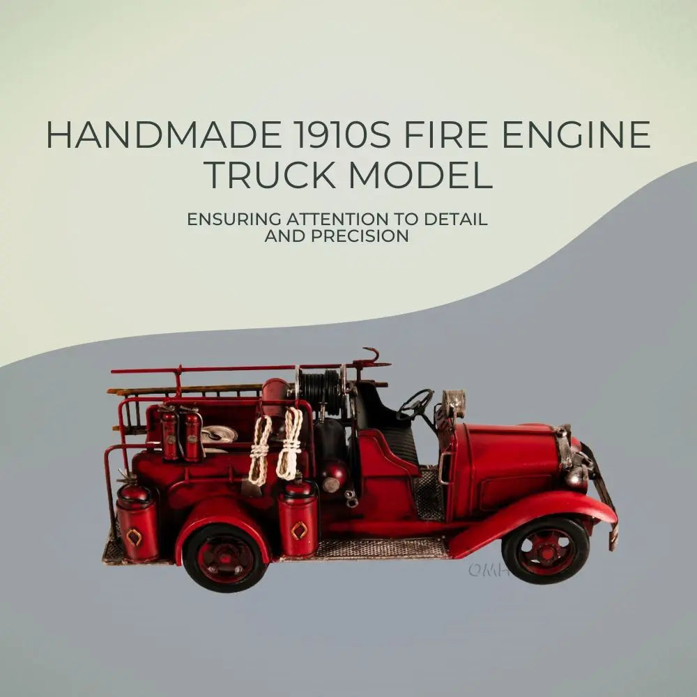 Handmade 1910s Fire Engine Truck Model