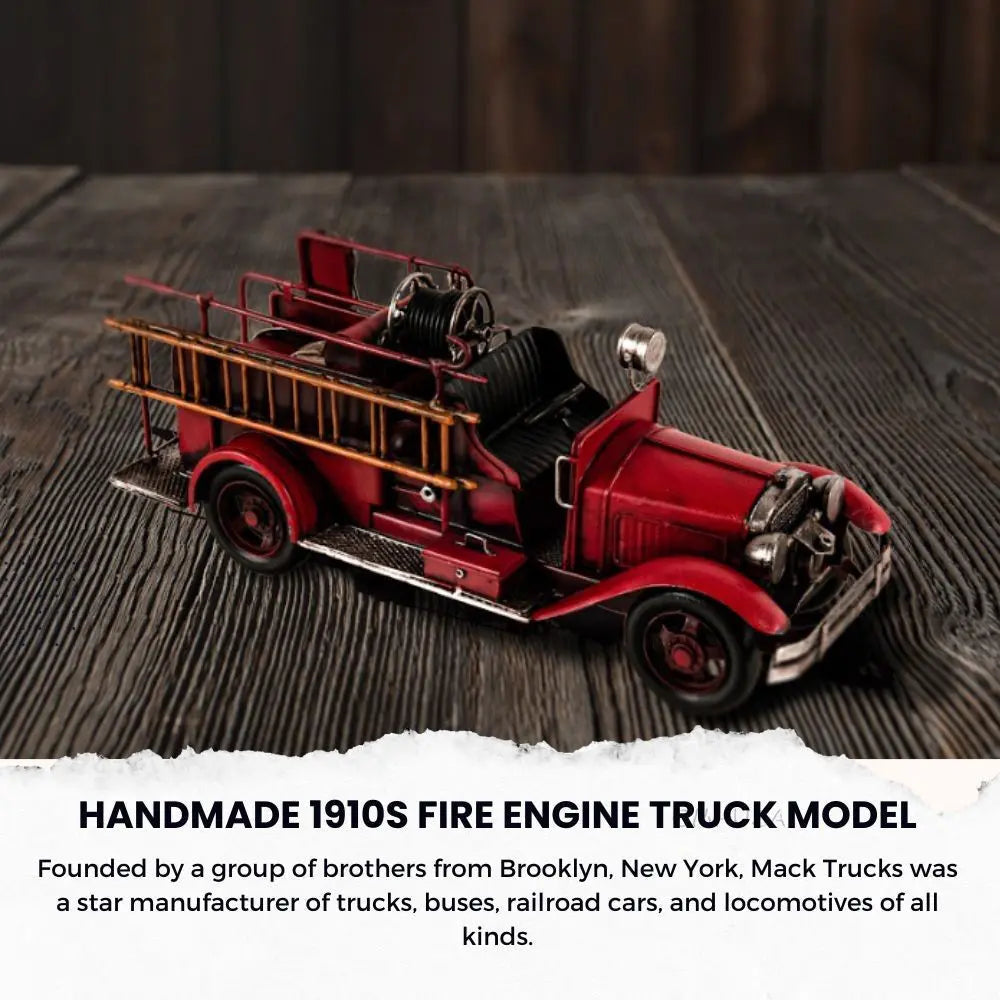 Handmade 1910s Fire Engine Truck Model