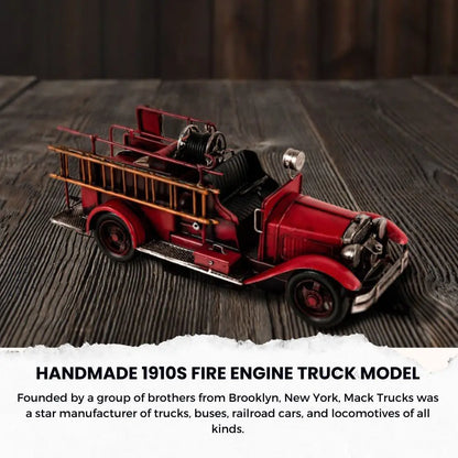 Handmade 1910s Fire Engine Truck Model